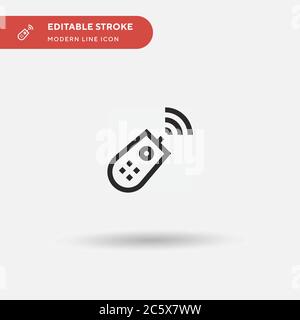 Remote Control Simple vector icon. Illustration symbol design template for web mobile UI element. Perfect color modern pictogram on editable stroke. Remote Control icons for your business project Stock Vector