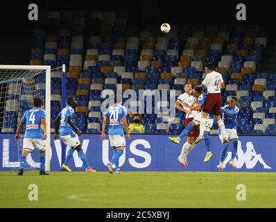 Naples, Campania, Italy. 5th July, 2020. During the Italian Serie A Football match SSC Napoli vs AS Roma on July 05, 2020 at the San Paolo stadium in Naples.In picture: Koulibaly Credit: Fabio Sasso/ZUMA Wire/Alamy Live News Stock Photo