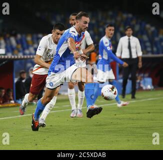 Naples, Campania, Italy. 5th July, 2020. During the Italian Serie A Football match SSC Napoli vs AS Roma on July 05, 2020 at the San Paolo stadium in Naples.In picture: FABIAN Credit: Fabio Sasso/ZUMA Wire/Alamy Live News Stock Photo