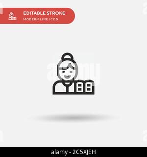 Teacher Simple vector icon. Illustration symbol design template for web mobile UI element. Perfect color modern pictogram on editable stroke. Teacher icons for your business project Stock Vector