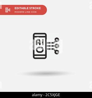 Chatbot Simple vector icon. Illustration symbol design template for web mobile UI element. Perfect color modern pictogram on editable stroke. Chatbot icons for your business project Stock Vector