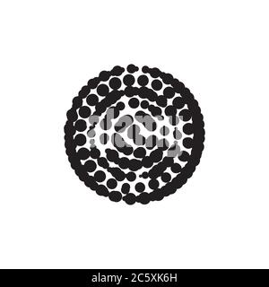 microbe bacteria virus icon vector isolated on white background Stock Vector