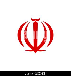 emblem of iran. symbol iranian design vector. Stock Vector