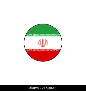circle flag iran design vector illustration Stock Vector