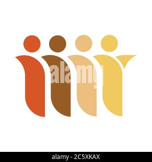 no racism people icon flat vector illustration Stock Vector