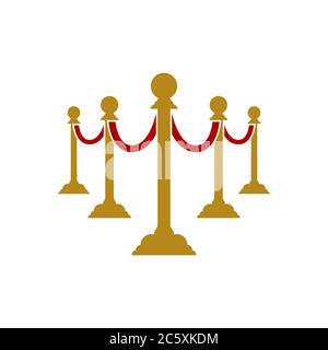 barriers design vector isolated on white background Stock Vector
