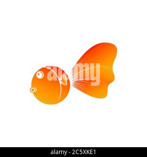 goldfish colorful vector isolated on white background Stock Vector
