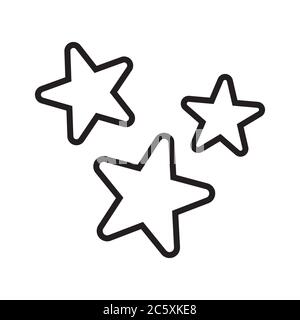 line icon three star design vector illustration Stock Vector