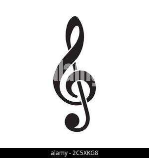 music note clef icon symbol design vector illustration Stock Vector