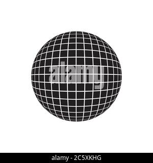 disco ball icon vector isolated on white background Stock Vector