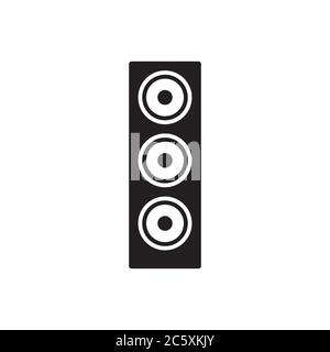 speaker box icon isolated on white background Stock Vector