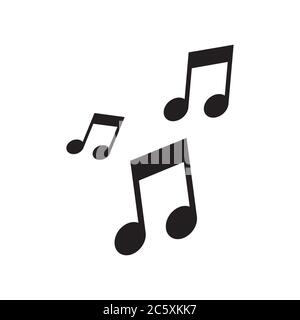 music note icon vector isolated on white background Stock Vector
