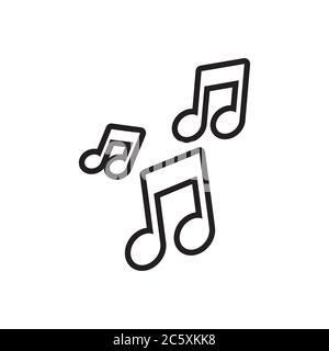 line icon music note design vector illustration Stock Vector