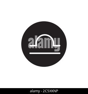 libra icon circle zodiac horoscope sign design vector Stock Vector