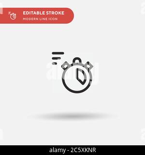 Timer Simple vector icon. Illustration symbol design template for web mobile UI element. Perfect color modern pictogram on editable stroke. Timer icons for your business project Stock Vector