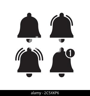 icon set bell notification design vector illustration Stock Vector