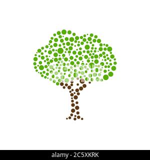 dots tree design vector illustration Stock Vector
