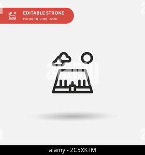 Abu Simbel Simple vector icon. Illustration symbol design template for web mobile UI element. Perfect color modern pictogram on editable stroke. Abu Simbel icons for your business project Stock Vector