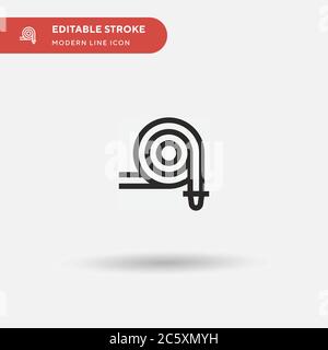 Water Hose Simple vector icon. Illustration symbol design template for web mobile UI element. Perfect color modern pictogram on editable stroke. Water Hose icons for your business project Stock Vector