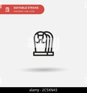 Sarcophagus Simple vector icon. Illustration symbol design template for web mobile UI element. Perfect color modern pictogram on editable stroke. Sarcophagus icons for your business project Stock Vector