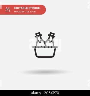 Champagne Simple vector icon. Illustration symbol design template for web mobile UI element. Perfect color modern pictogram on editable stroke. Champagne icons for your business project Stock Vector
