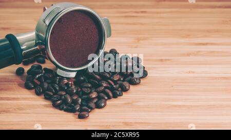Background From Coffee; Closedup; vintage style Stock Photo
