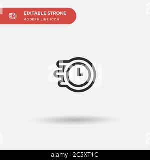 On Time Simple vector icon. Illustration symbol design template for web mobile UI element. Perfect color modern pictogram on editable stroke. On Time icons for your business project Stock Vector