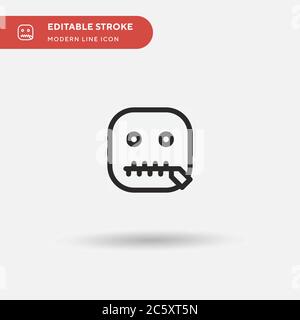 Zipped Simple vector icon. Illustration symbol design template for web mobile UI element. Perfect color modern pictogram on editable stroke. Zipped icons for your business project Stock Vector