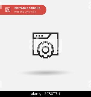Setting Simple vector icon. Illustration symbol design template for web mobile UI element. Perfect color modern pictogram on editable stroke. Setting icons for your business project Stock Vector