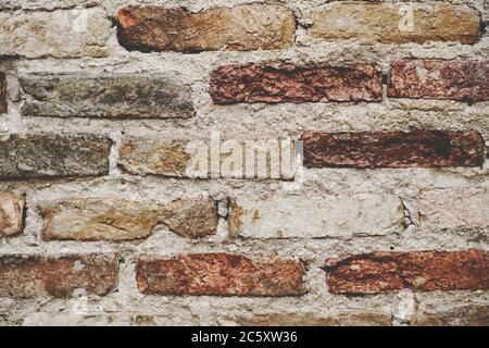 Blank grunge of old concrete wall white and grey color tone texture background Stock Photo
