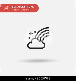 Rainbow Simple vector icon. Illustration symbol design template for web mobile UI element. Perfect color modern pictogram on editable stroke. Rainbow icons for your business project Stock Vector
