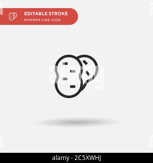Potato Simple vector icon. Illustration symbol design template for web mobile UI element. Perfect color modern pictogram on editable stroke. Potato icons for your business project Stock Vector