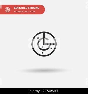 Radar Simple vector icon. Illustration symbol design template for web mobile UI element. Perfect color modern pictogram on editable stroke. Radar icons for your business project Stock Vector
