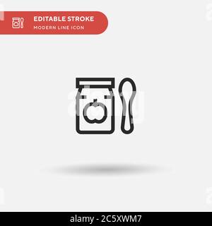 Baby Food Simple vector icon. Illustration symbol design template for web mobile UI element. Perfect color modern pictogram on editable stroke. Baby Food icons for your business project Stock Vector