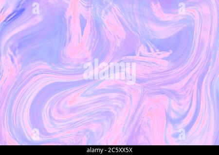 Pale violet liquid color illustration. Pastel multicolored digital texture. Smudged paint cover template. Elegant feminine backdrop. Unicorn candy col Stock Photo