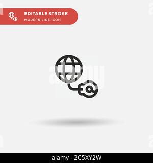 Internet Simple vector icon. Illustration symbol design template for web mobile UI element. Perfect color modern pictogram on editable stroke. Internet icons for your business project Stock Vector