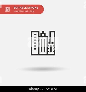 City Simple vector icon. Illustration symbol design template for web mobile UI element. Perfect color modern pictogram on editable stroke. City icons for your business project Stock Vector