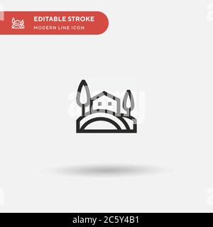 Tuscany Simple vector icon. Illustration symbol design template for web mobile UI element. Perfect color modern pictogram on editable stroke. Tuscany icons for your business project Stock Vector
