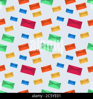 mail  seamless pattern vector illustration background Stock Vector
