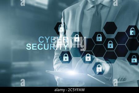 Cyber security 2021. Organization Data Protection concept. Stock Photo