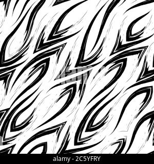 Seamless vector monochrome texture of smooth lines with sharp ends in the  form of loops and corners isolated on a white background. 2193937 Vector  Art at Vecteezy