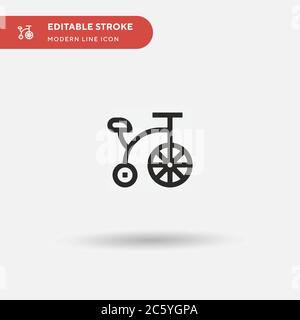 Penny Farthing Simple vector icon. Illustration symbol design template for web mobile UI element. Perfect color modern pictogram on editable stroke. Penny Farthing icons for your business project Stock Vector