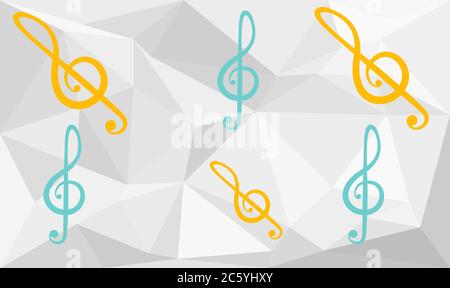 collection of music arts on abstract background Stock Vector