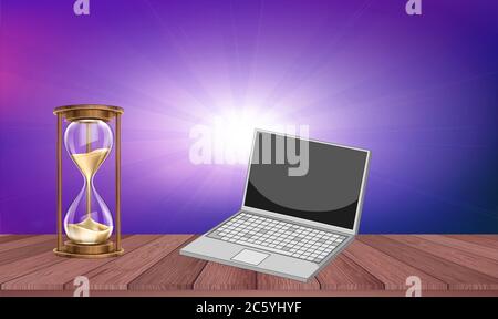 mock up illustration of sand dispenser on tables Stock Vector