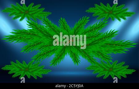abstract design of christmas leaves on dark backgrounds Stock Vector