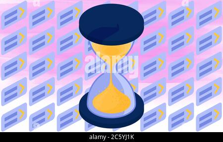 sand dispenser vector illustration on abstract backgrounds Stock Vector