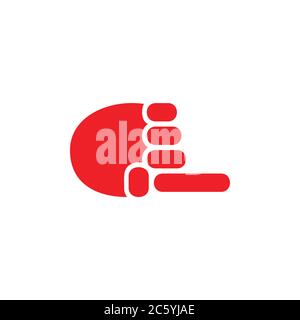 pointing arrow finger geometric design symbol vector Stock Vector