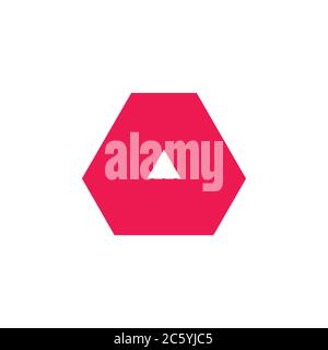 polygonal triangle geometric simple logo vector Stock Vector
