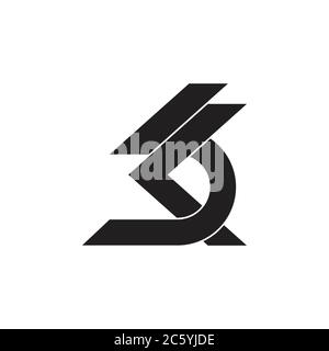 letters kb linked geometric logo Stock Vector