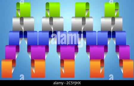 digital textile design of blocks on abstract backgrounds Stock Vector